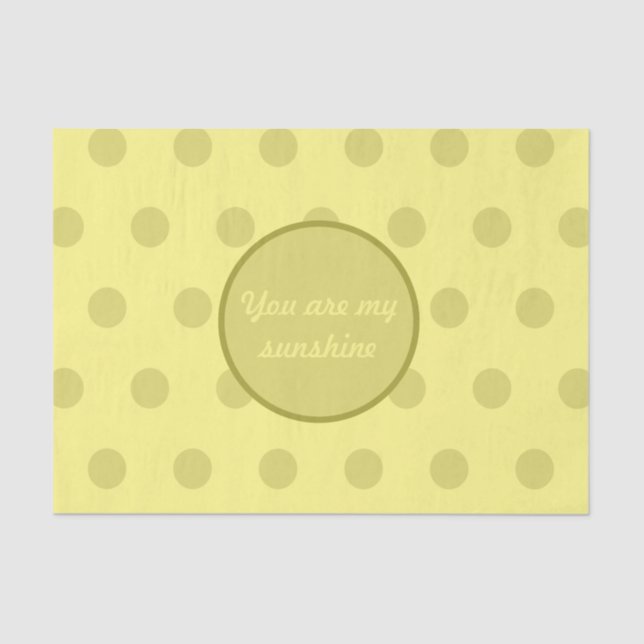 Você É O Meu Papel Tecidular (Amarelo-Manteiga) (Frente )