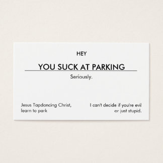 Você é péssimo no estacionamento. (versão personal