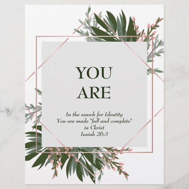 Você É (Poema) Papel Satin (Frente)