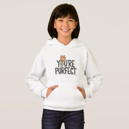 Você é Purfect Kids Hoodie - Gato Bonito e Engraça