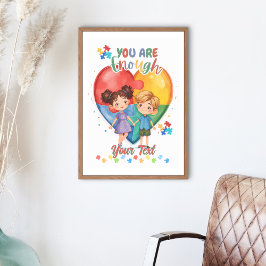 Você é Suficiente pôster personalizado ilustrado s