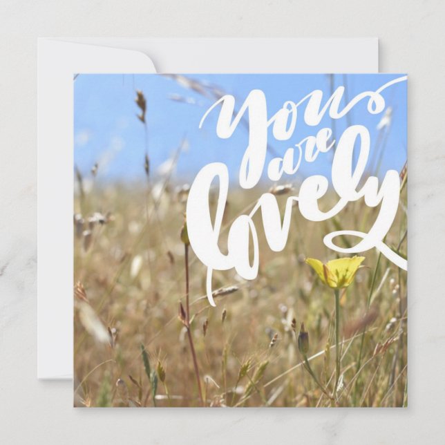 Você É Um Cartão Adorável (Frente)