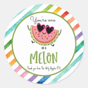 Você é um em uma etiqueta de presentes de melão