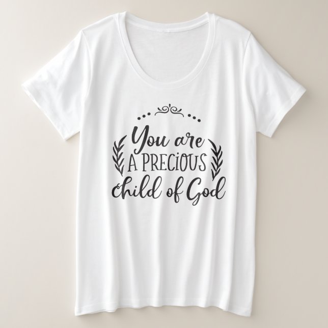 Você é um filho Precioso de Deus, camiseta feminin (Frente do Design)
