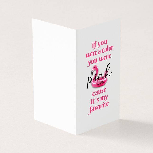 Você era rosa - Cartão de Saudação (Exterior)