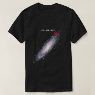 Você Está Aqui Camisa Divertida de Espaço Mapa da