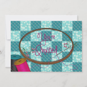 VOCÊ ESTÁ CONVIDADO - CONVITE - COSTURA/QUILAGEM E