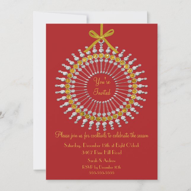 Você está convidado para Convite de festas de Nata (Frente)