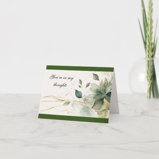 "Você está em meus pensamentos" Cartão de Nota de  (Frente)