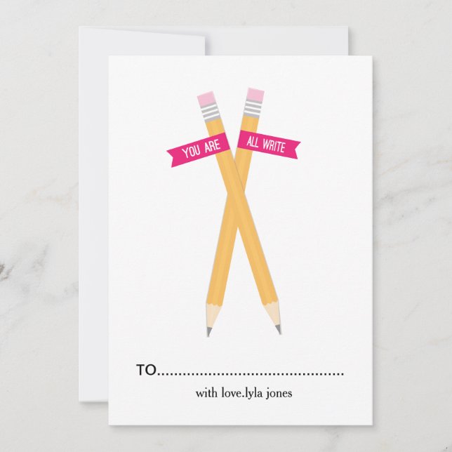 Você está escrevendo cartão de dia de dia de dia d (Frente)