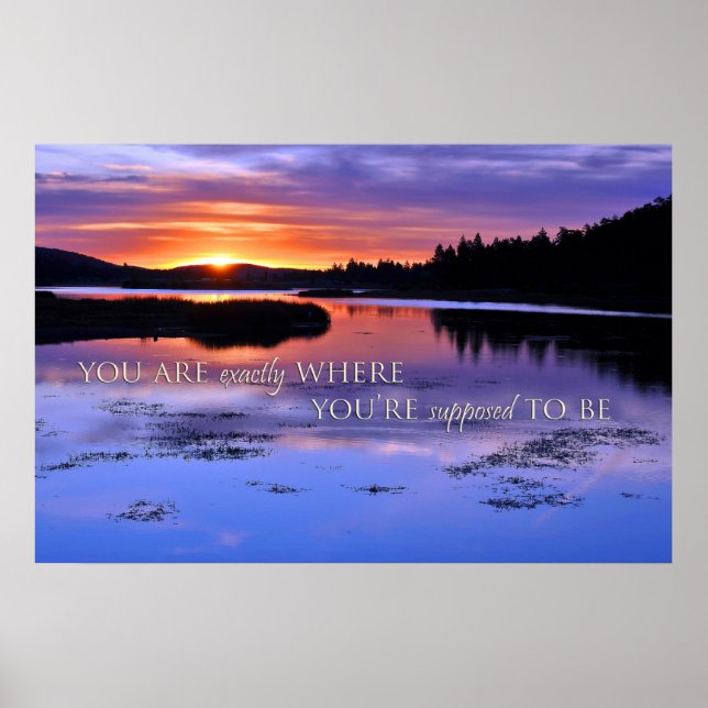 Você está exatamente onde deveria estar Poster (Frente)