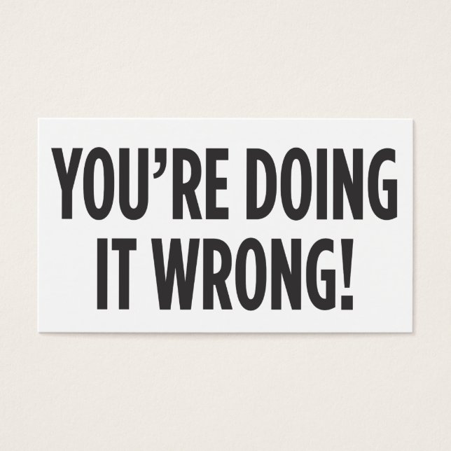 Você está fazendo errado (Frente)