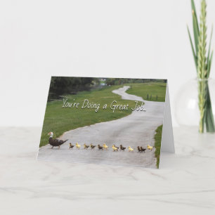 Você está fazendo um cartão de saudação de trabalh