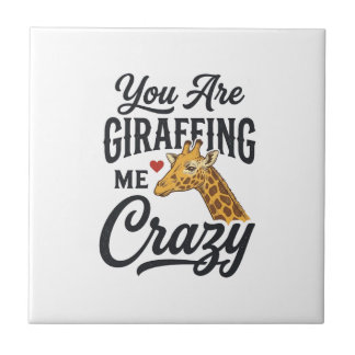 Você Está Me Deixando Louco Camisa de Girafa Engra
