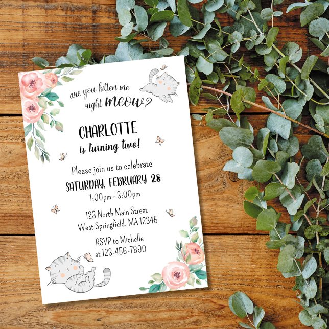 Você Está Me Enrolando Com Meu Gatinho Convite de  (Criador carregado)