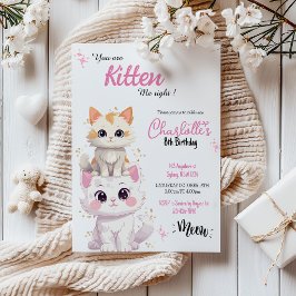 você está me Kitten gato Convite de aniversário
