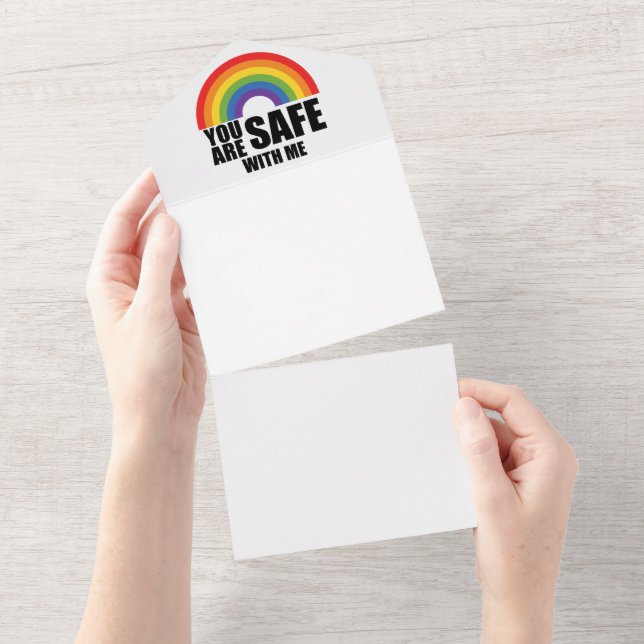 Você Está Seguro Comigo Orgulho Arco-Íris LGBTQ  (Aba destacável)
