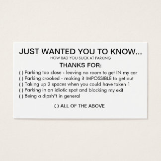 VOCÊ ESTACIONA MAL.