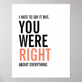 Você Estava Certo Mãe Dia de as mães Poster