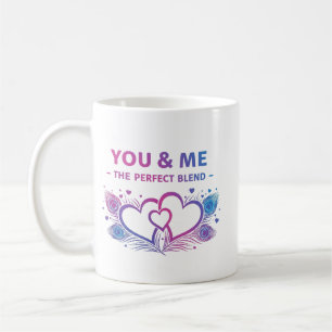 Você & Eu – A Mistura Perfeita Caneca de Café Ro