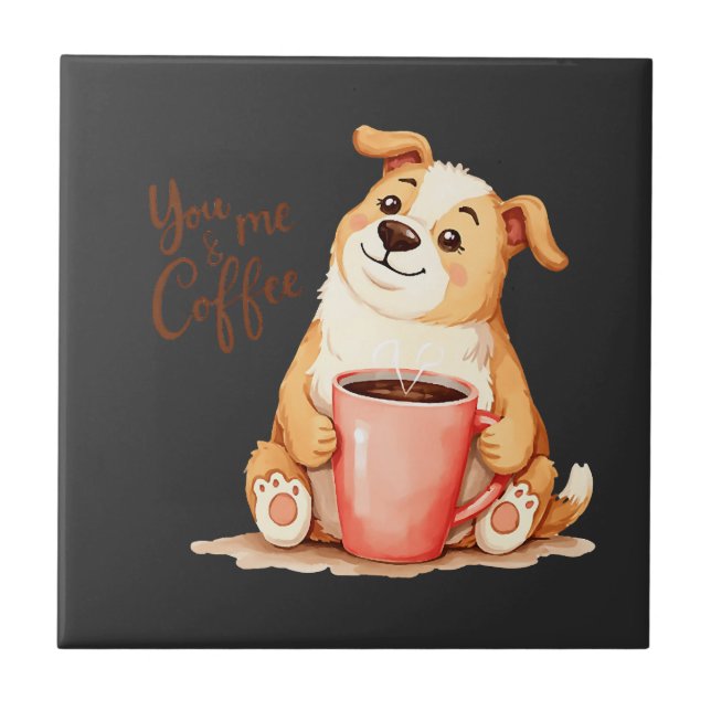 Você & eu Café - Corgi Fofo & Café Aconchegante (Frente)