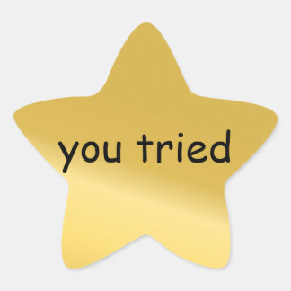 Você experimentou o adesivo de estrela