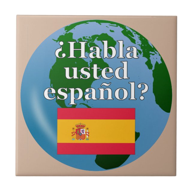 Você fala espanhol? Em espanhol. Sinalizador e glo (Frente)