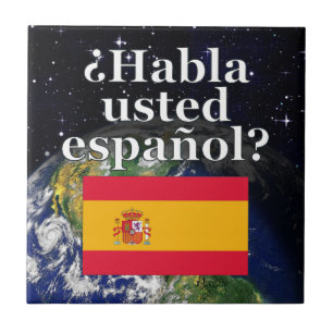 Você fala espanhol? em espanhol. Sinalizador e Te