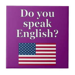 "Você fala inglês?" em inglês. Sinalizador