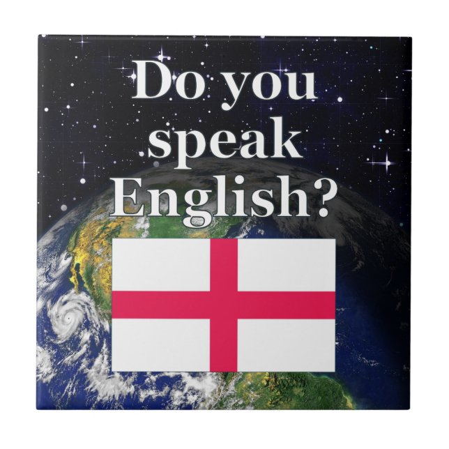 Você fala inglês? em inglês. Sinalizador e Terra (Frente)