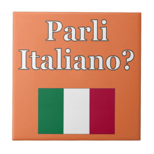 Você fala italiano? em italiano. Sinalizador