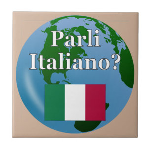 Você fala o italiano? no italiano. Bandeira &