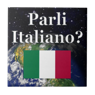 Você fala o italiano? no italiano. Bandeira &