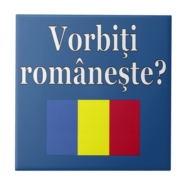 Você fala romeno? Em romeno. Sinalizador (Frente)