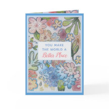 Você faz o mundo melhor Cartões de agradecimentos