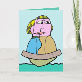 Você flutua meu cartão do barco, DenisGastonArt