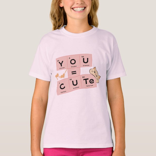 Você = Fofo | Camiseta de Gato Fofo (Frente)
