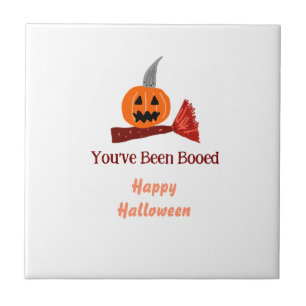 Você foi vaiado feliz Halloween abóbora vassoura s