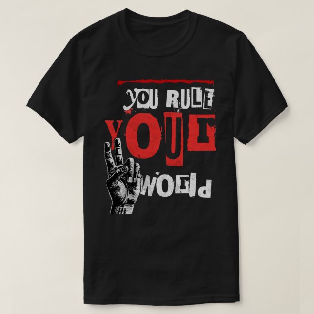 você governa sua camiseta de design profundo (Frente do Design)