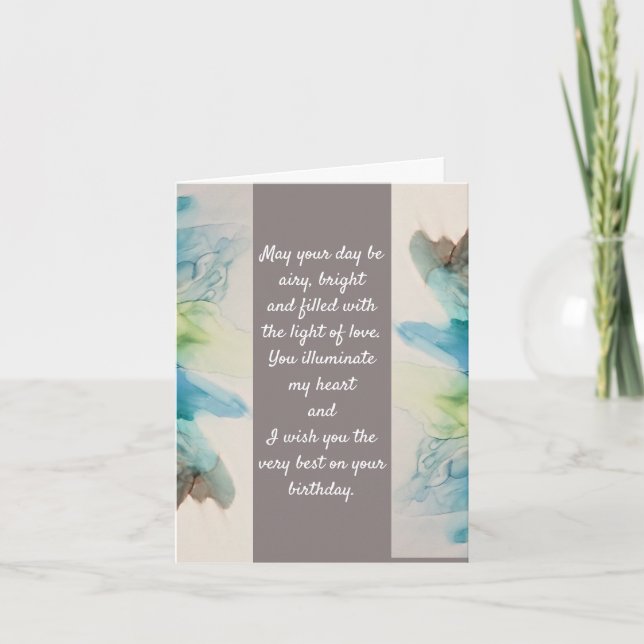 "Você Ilumina Meu Coração". Cartão de Nota de Aniv (Frente)