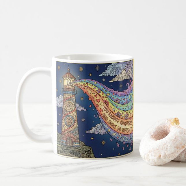 Você Iradia Bondade Caneca de Café com Foto (Com Donut)