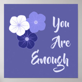 "Você Já Chega" Flores Roxas Impressão