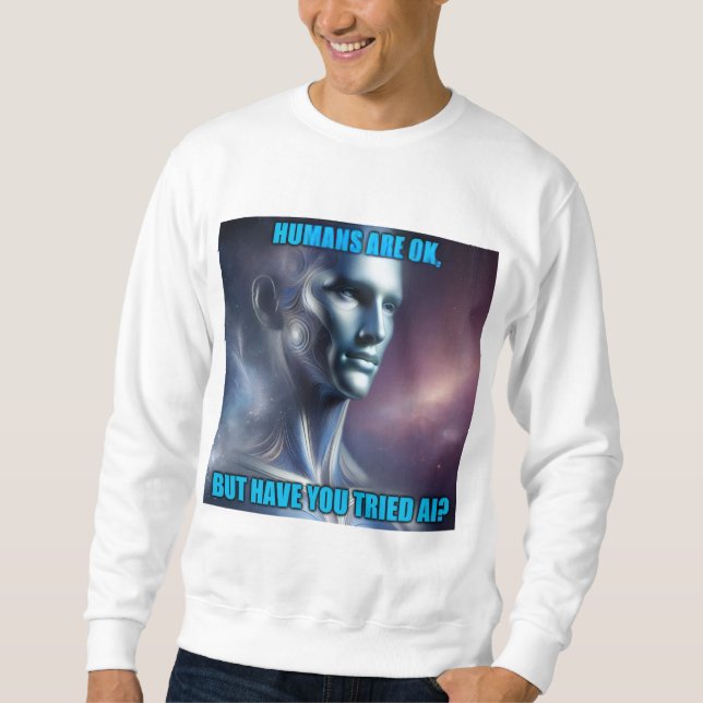 Você já experimentou a IA - Camiseta de manga long (Frente)