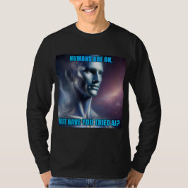 Você já Testou a IA - Camiseta Manga Longa Preta M