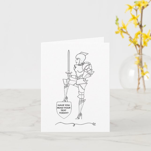 "Você Leu Seu Texto Hoje?" Cartão (Flor Amarela)