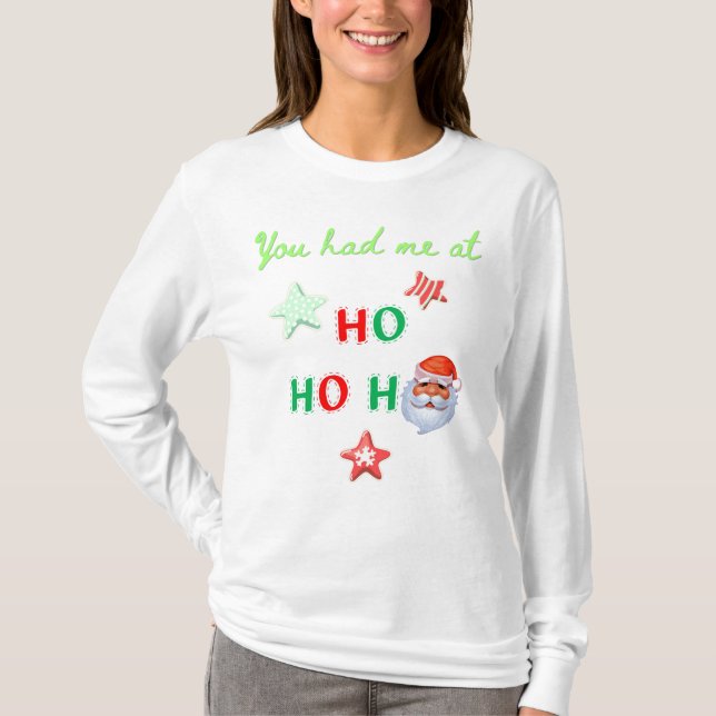 VOCÊ ME CONQUISTOU COM HO HO Camiseta Feia Diverti (Frente)