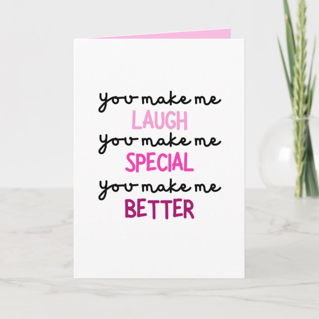 Você Me Faz Rir, Cartão De Aniversário (Frente)