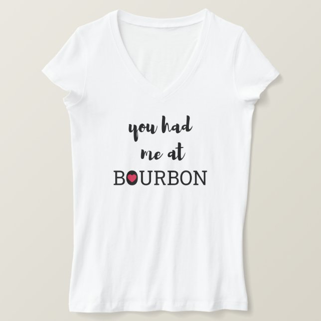 Você me pegou na Camiseta Bourbon (Frente do Design)