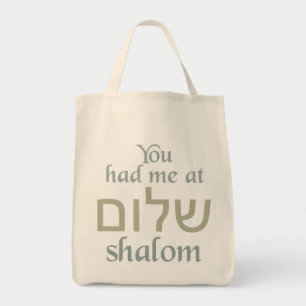 Você me pegou nas bolsas Shalom