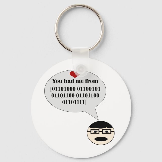 Você Me Teve Do Chaveiro Binário Alô (Frente)